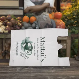 Custom Logo Exclusive Supermarket T Shirt Shopping Bag PE Plastic Takeaway Packaging With Gusset Feature Secure and Durable