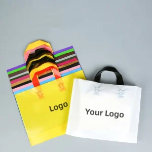 Custom Logo Factory Eco Friendly Printed High Quality Plastic Clothes Polyester Packaging Tote Bag Shopping Gift Bags with Hand