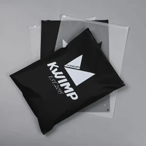 Custom Logo Frosted Plastic Black Bag Clothes Zip Lock Self Sealing Bag Packaging Frosted Zipper Bags for Clothing
