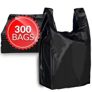 Custom Logo Garbage Bag Shopping Packaging Plastic Vest Handle T shirt Bag Garbage Bags for Office