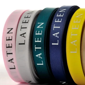 Custom Logo Gift Packing Polyester Ribbon Decoration Prints Satin Ribbons With Logo for Gift Wrapping Celebration