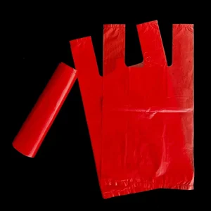 Custom Logo Gravure Printing Durable PE Plastic Bag Printed T-shirt Bag Reusable Vest Style Supermarket Shopping Bags