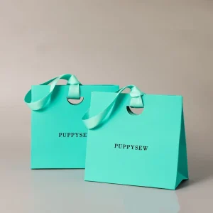 Custom Logo Jewelry Paper Bag Necklace Bracelet Ring Gift Shopping Tote Bag High Quality Cosmetics Clothing Paper Bag