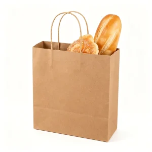 Custom Logo Kraft Paper Bag Brown Shopping Bag with Handles Plain Packaging Tote Bag for Grocery Food Gift