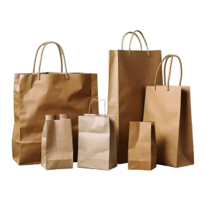 Custom Logo Kraft Paper Bag Eco Friendly and Recyclable Classic Style Portable Shopping Gift with Factory Price for Promotion
