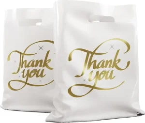 Custom Logo LDPE Handle Plastic Die Cut Reusable Shopping Bags for Small Business Retail Merchandise Supermarket Promotion