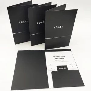 Custom Logo Luxury Paperboard Document Booklets Presentation File Business Folders Pockets