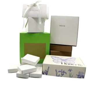 Custom Logo Luxury Sugar Packaging Set Lid Base Rigid Gift Box Ribbon Paper Shopping Bag OEM Matt Lamination