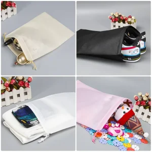 Custom Logo Non Woven Polypropylene Drawstring Storage Bag for Luxury Shoes Eco Friendly Reusable Cloth Dust Bag