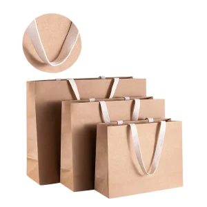 Custom Logo Offset Printed Luxury Gift Paper Bags Drawstring for Candle Craft Recyclable Paperboard White Color Shipping Use
