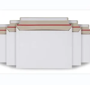Custom Logo Postal Packaging Plain White Mailer Bags Cardboard Shipping Envelope for Clothing Shoes with Print Surface Treatment