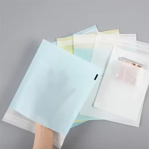 Custom Logo Printed Biodegradable Semi Transparent Glassine Art Paperboard Bags for Clothing Gift Packaging Recyclable