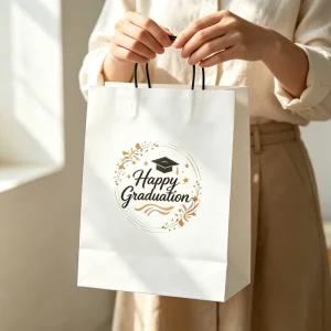 Custom Logo Printed Brown Recycled Paper Bag for Food Takeaway Bakery Cookie Packaging Shopping Kraft Paper Bag With Handles