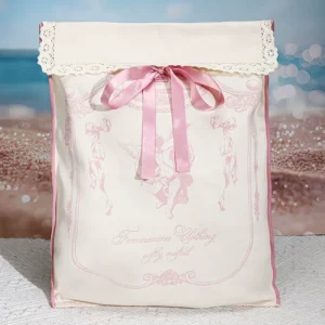 Custom Logo Printed Cotton Twill Dust Bag Cover for Handbag Recyclable Flap Envelope Cotton Clothes Hair Extension Packing Pouch