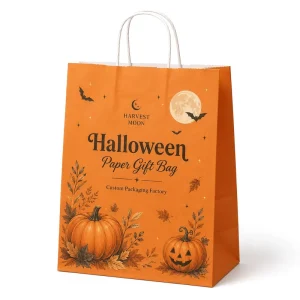 Custom Logo Printed Eco friendly Kraft Paper Laminated Luxury Easter Gift Bag with Twisted Handle