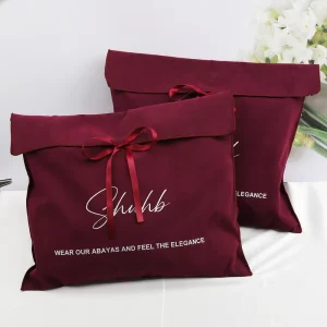 Custom Logo Printed Envelope Velvet Handbag Gift Dust Bag Soft Velvet T shirt Hoodies Packaging Dust Envelope Bag