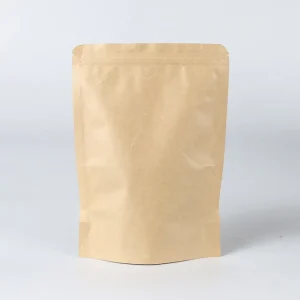 Custom Logo Printed Food Grade Stand Up Pouch Biodegradable Kraft Paper Packaging Zip Lock Bags for Cashew Nuts and Pet Food