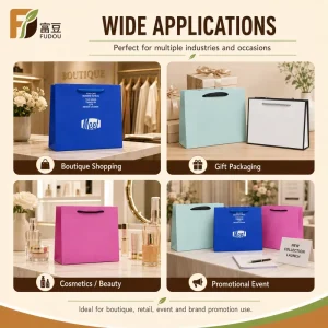 Custom Logo Printed Luxury Kraft Paper Bag Tote Bag Thickened Cosmetics Paper Bags for Clothing Store Supermarket
