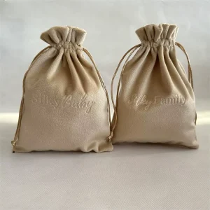 Custom Logo Printed Luxury Soft Plush Velvet Drawstring Pouch Gift Dust Packaging Bags for Cosmetics Handbags Shoes Clothes