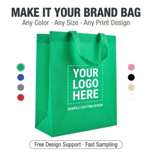 Custom Logo Printed Non Woven Tote Bag Reusable Shopping Supermarket Grocery Boutique Retail Gift Eco Friendly Bags
