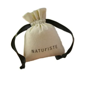 Custom Logo Printed Organic Cotton Muslin Drawstring Pouch Large Natural Dust Bag for Hair Accessories Jewelry Gift Packaging