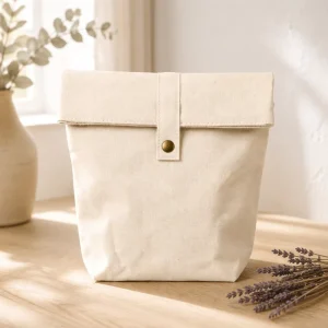 Custom Logo Printed Ribbon Canvas Envelope Dust Bag for Wallet Luxury Soild Cotton Flap Gift Jewelry Packing Pouch