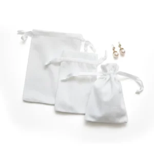 Custom Logo Printed Super Soft Velvet Pouch for Jewelry Customized Drawstring Velvet Dust Gift Cosmetic Packaging Bag