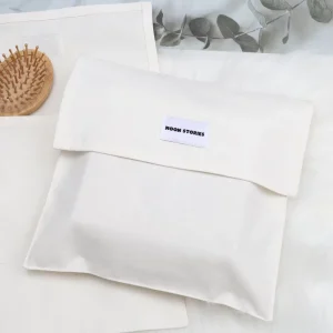 Custom Logo Printed White Cotton Linen Envelope Clothes Pillow Storage Pouch Cotton Dust Bag for Handbag