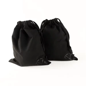 Custom Logo Printing Black Cotton Drawstring Bags Reusable Shoe Dust Gift Drawstring Pouch Bags