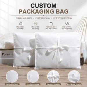 Custom Logo Printing Cotton Envelope Gift Packaging Dust Bag With Jewelry Cosmetic Muslin Cotton Envelope Pouch