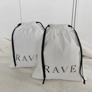Custom Logo Printing Large Cotton Twill Dust Bag for Shoe Clothes Hat Storage High End Drawstring Cotton Dust Pouch