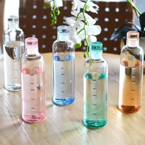 Custom Logo Printing Outdoor Sports Transparent 500ml Plastic Drinking Water Bottles