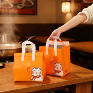 Custom Logo Promotional Reusable Thermal Insulation Bag Non Woven Insulated Lunch Cooler Bag Insulated Takeaway Bag