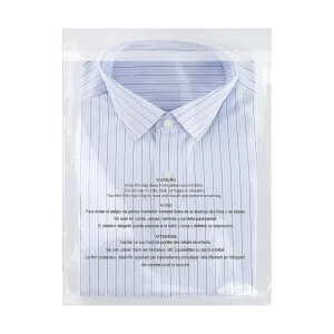 Custom Logo Resealable Biodegradable Clear OPP Poly Bags with Suffocation Warning for Garment Socks Underwear