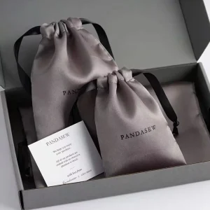 Custom Logo Satin Drawstring Bag Gift Packaging Bags Perfume Clothing Dust Bag Jewelry Pouch Custom Sunglasses Pouch