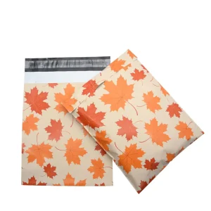 Custom Logo Shipping Poly Mailers Plastic Envelope Poly Mailer Bags Tear Proof Maple Leaf Express Shipping Envelopes for Postage