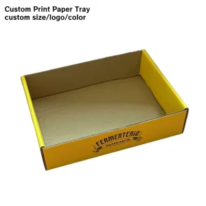 Custom Logo Size Printed Thick Corrugated Paper Tray for Canned Bottled Drinks Beer Coffee Transport Packaging Retail