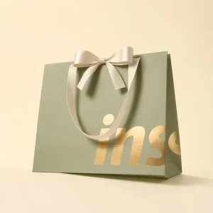 Custom Logo Size Recyclable White Cardboard Paper Bags Personalized Hot Stamping Handbags for Cosmetic Packaging