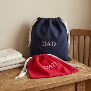 Custom Logo Small Canvas Drawstring Recyclable Gift Pouch Dust Bag for Bracelets Watch Jewelry