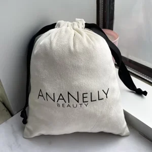 Custom Logo Soft White Velvet Craft Gift Jewelry Pouch Luxury Bag Velvet Dust Bags