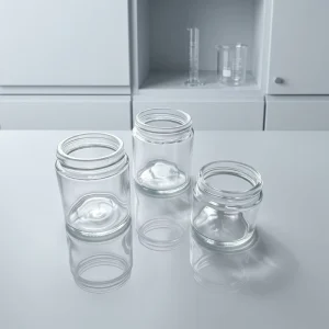 Custom Logo Straight Cylinder Clear Glass Cream Jar Various Capacity Empty Private Label Skincare Packaging Jars