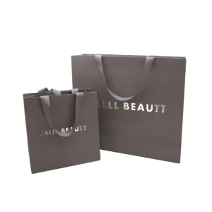 Custom Logo Underwear Gift Shopping Bags with Rope Brown Kraft Paper Black and White Art Paper for Supermarket Use