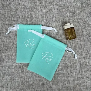 Custom Logo Velvet Drawstring Bag Luxury Velvet Jewelry Pouch Gift Dust Bag for Watch Packaging