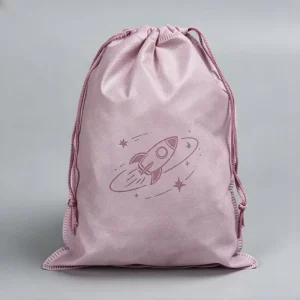 Custom Logo Waterproof Non Woven Drawstring Bag Eco Recyclable Cartoon Pattern Sport Shoe Dust Storage Travel Sack