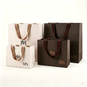Custom Logo White Paper Bag Eco Friendly Recyclable Cotton Rope Handle Luxury Clothing Gift Packaging Bag FactoryPrice