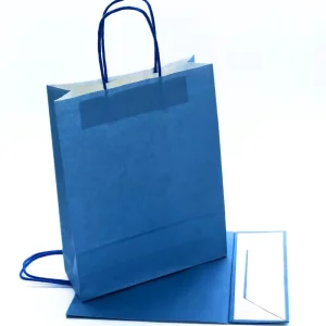 Custom Logo and Size Colorful Kraft Paper Bags Gift Shopping Paper Bags with Round Rope Handle