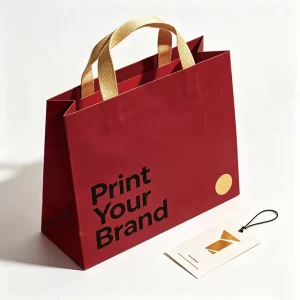 Custom Luxury Biodegradable Kraft Paper Bags with Embossing and Logo Print for Shopping
