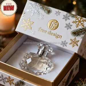Custom Luxury Christmas Perfume Boxes Magnetic Closure Packaging with Eco-Friendly Kraft Paper for Holiday Gifts