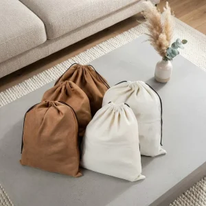 Custom Luxury Flannel Velvet Dust Proof Storage Bag for Rings Handbags Hats Caps Shoes Purses Drawstring Stamping