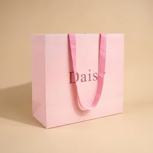 Custom Luxury Gift Paper Bags with Foil Logo Printed Shopping Bags with Handles for Premium Brand Packaging